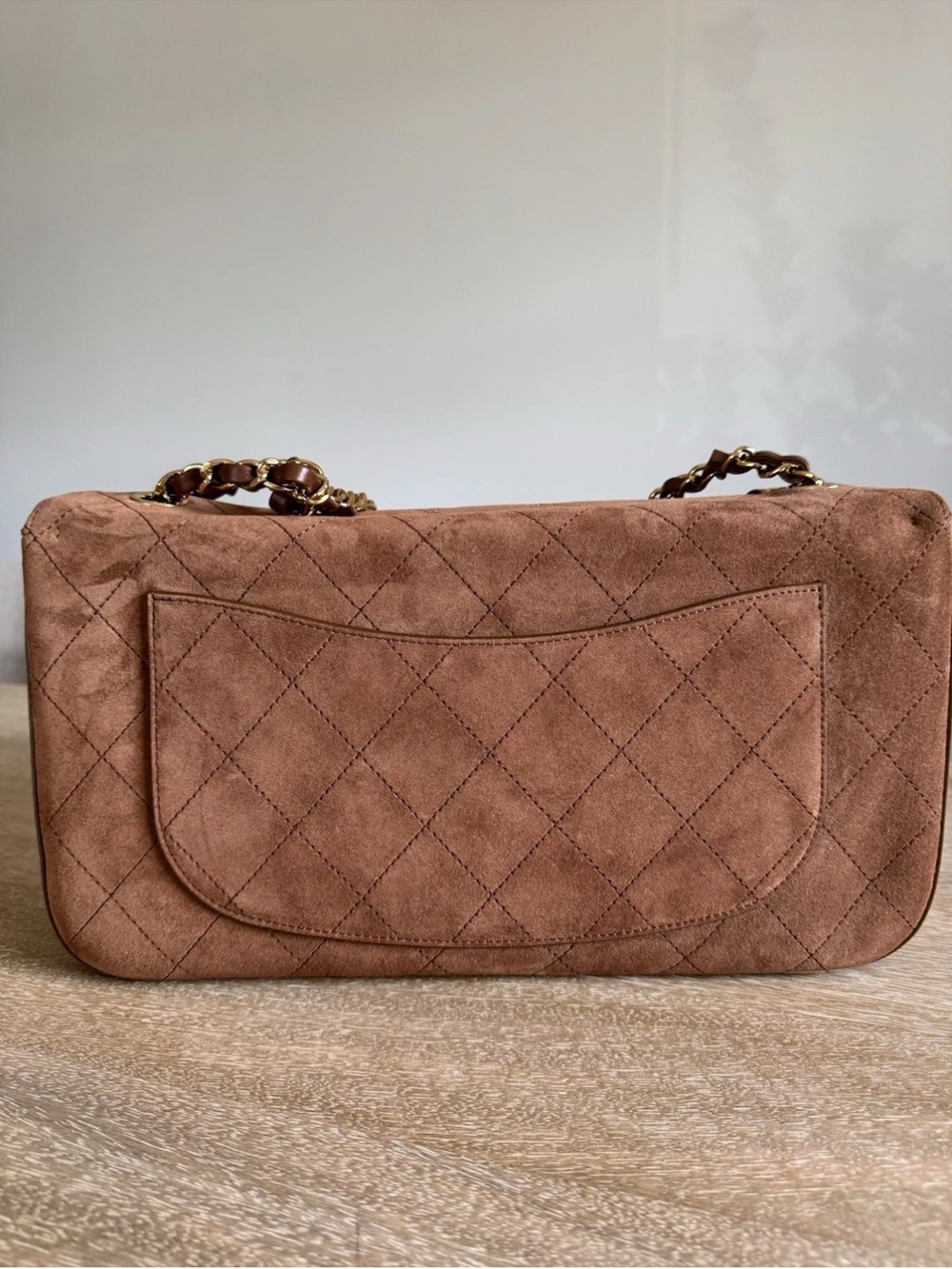 CHANEL Souplissimo Suede Quilted Shoulder Bag in Brown with Gold Hardware - Picture 2 of 8